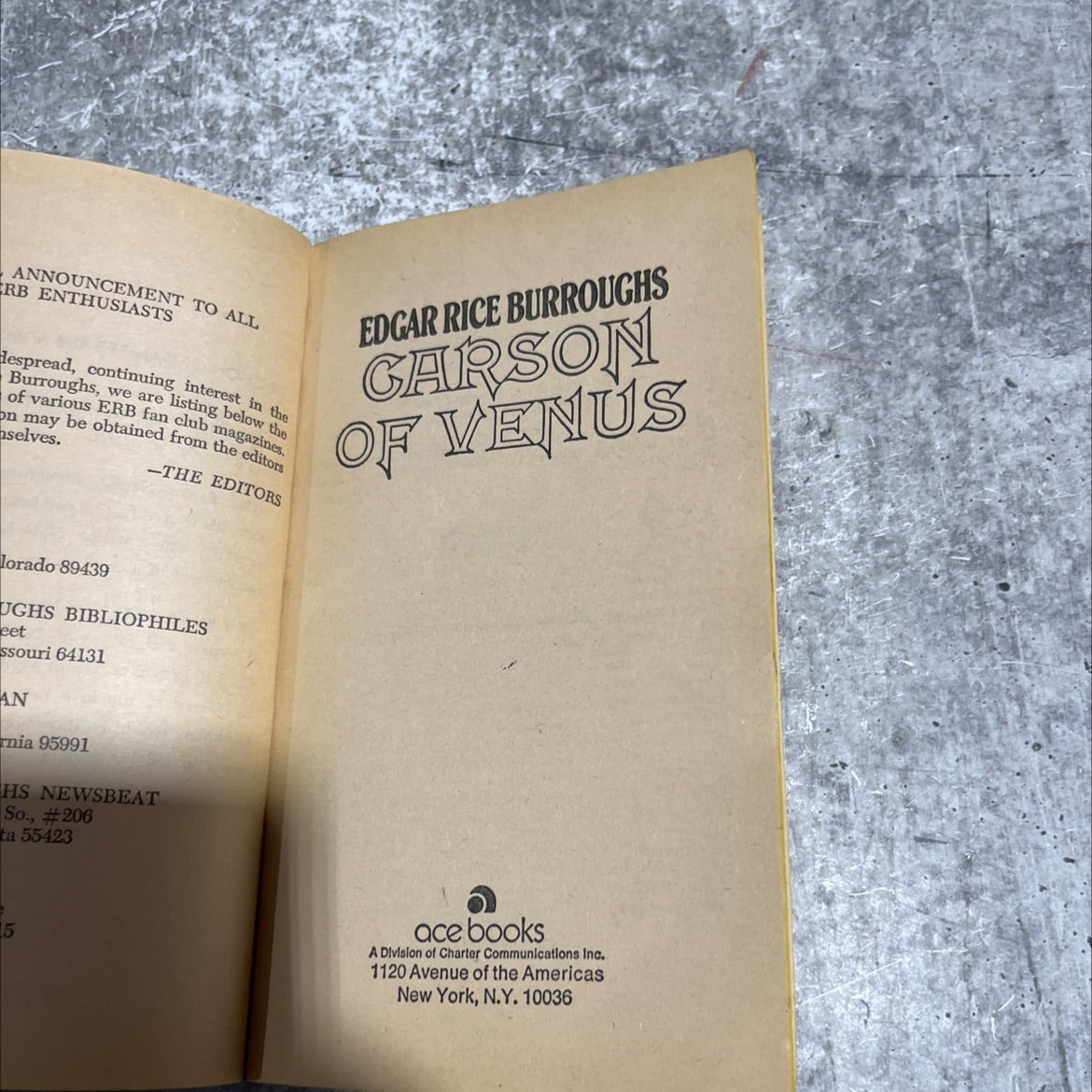 carson of venus book, by edgar rice burroughs, 1939 Paperback image 2