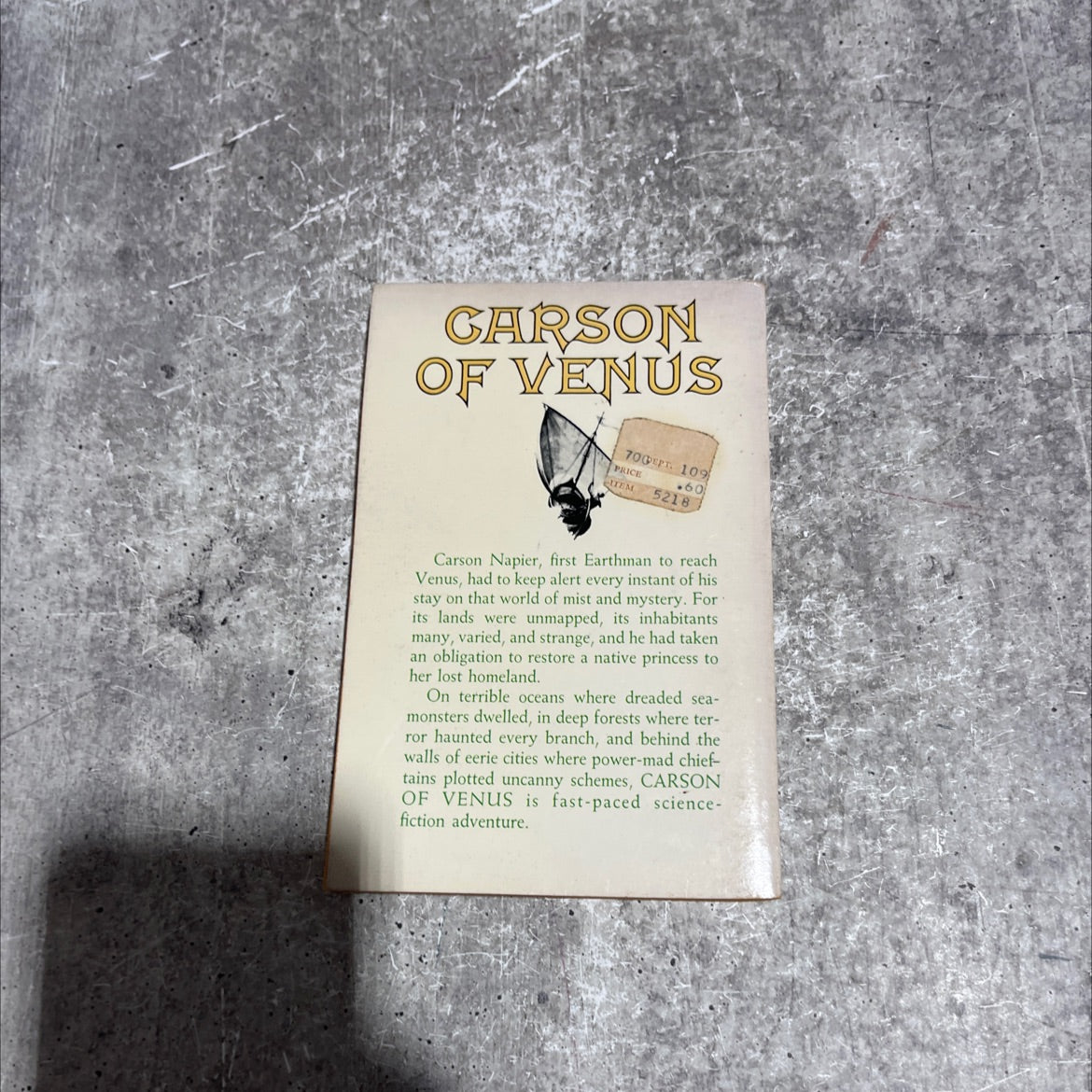 carson of venus book, by edgar rice burroughs, 1939 Paperback image 4