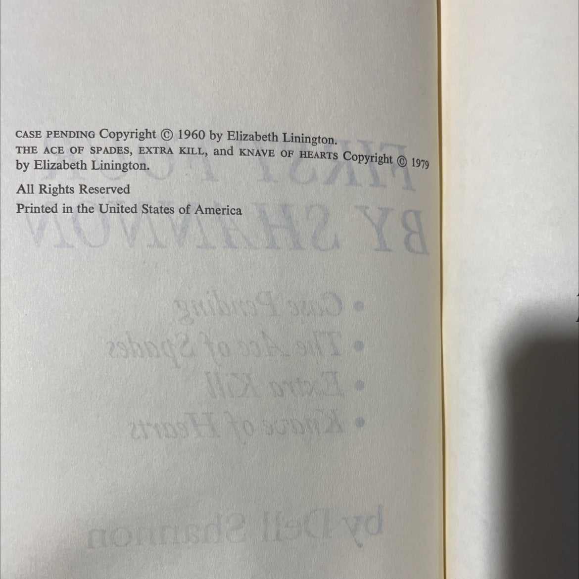 case pending, the ace of spades, extra kill, knave of hearts book, by dell shannon, 1979 Hardcover image 3