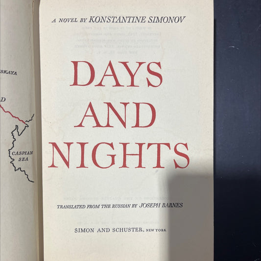 caspian sea days and nights book, by konstantine simonov, 1945 Hardcover image 2