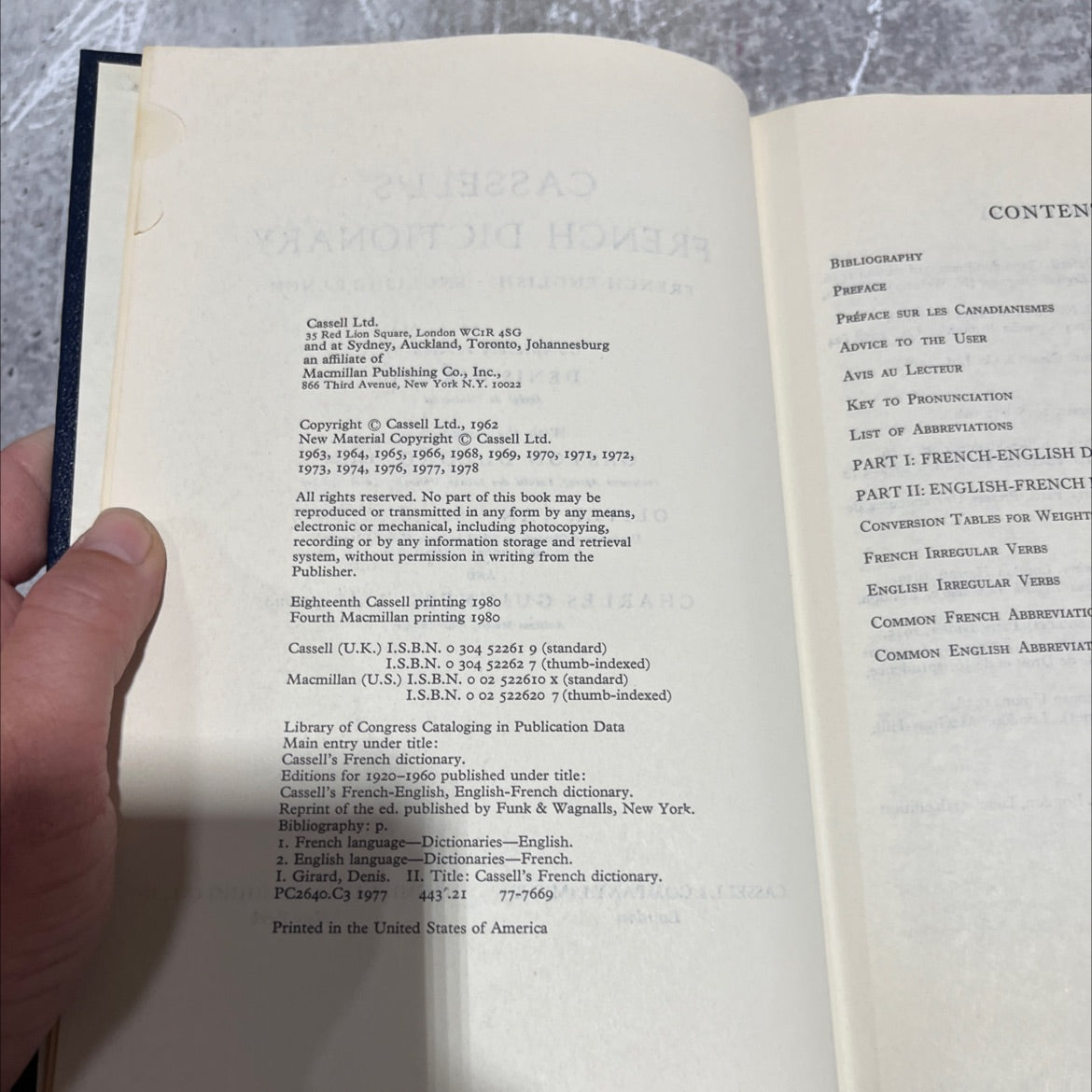cassell's french dictionary french-english english-french book, by denis girard, 1978 Hardcover image 3