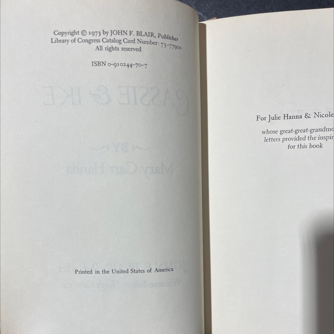 cassie & ike book, by mary carr hanna, 1973 Hardcover image 3