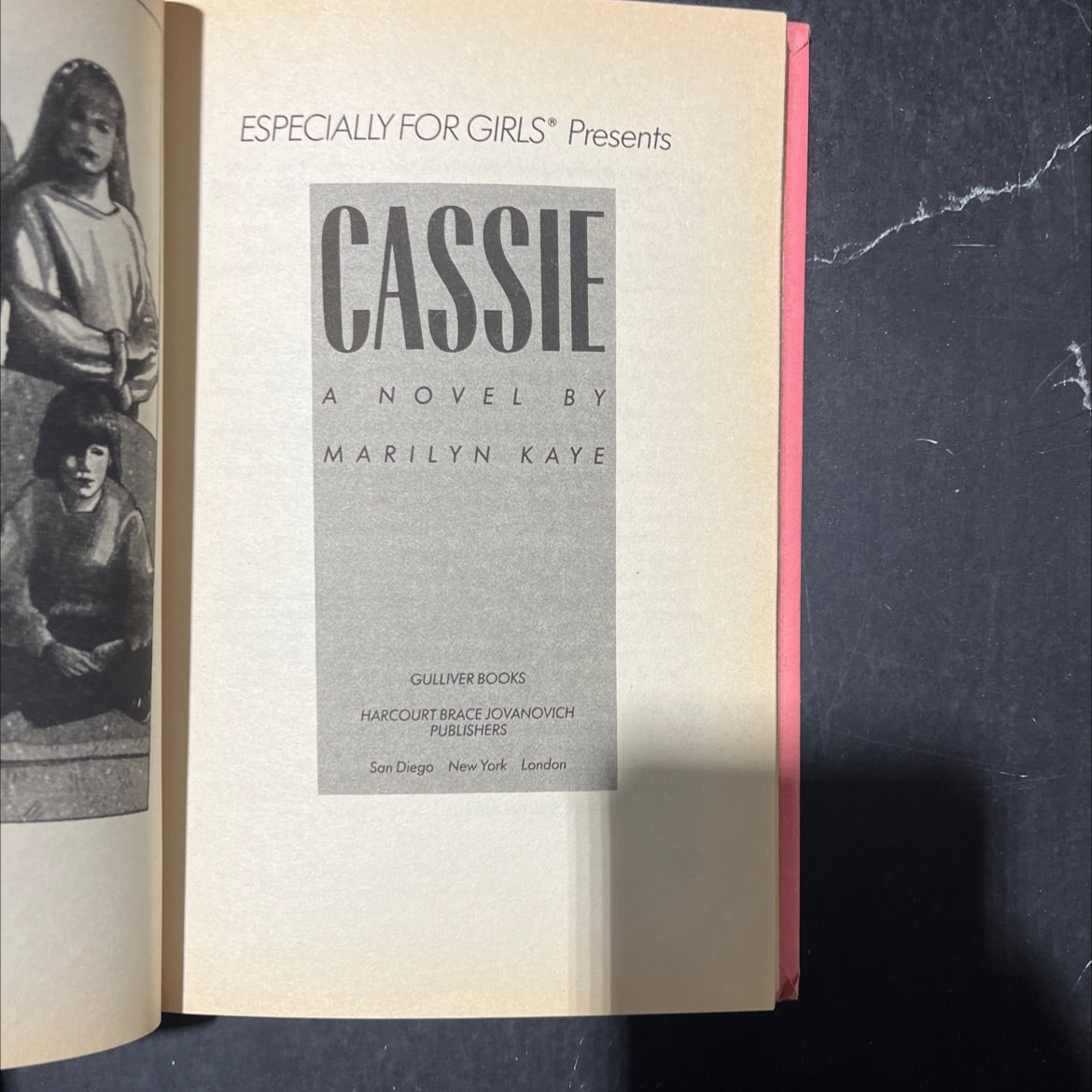 cassie book, by marilyn kaye, 1987 Hardcover image 2