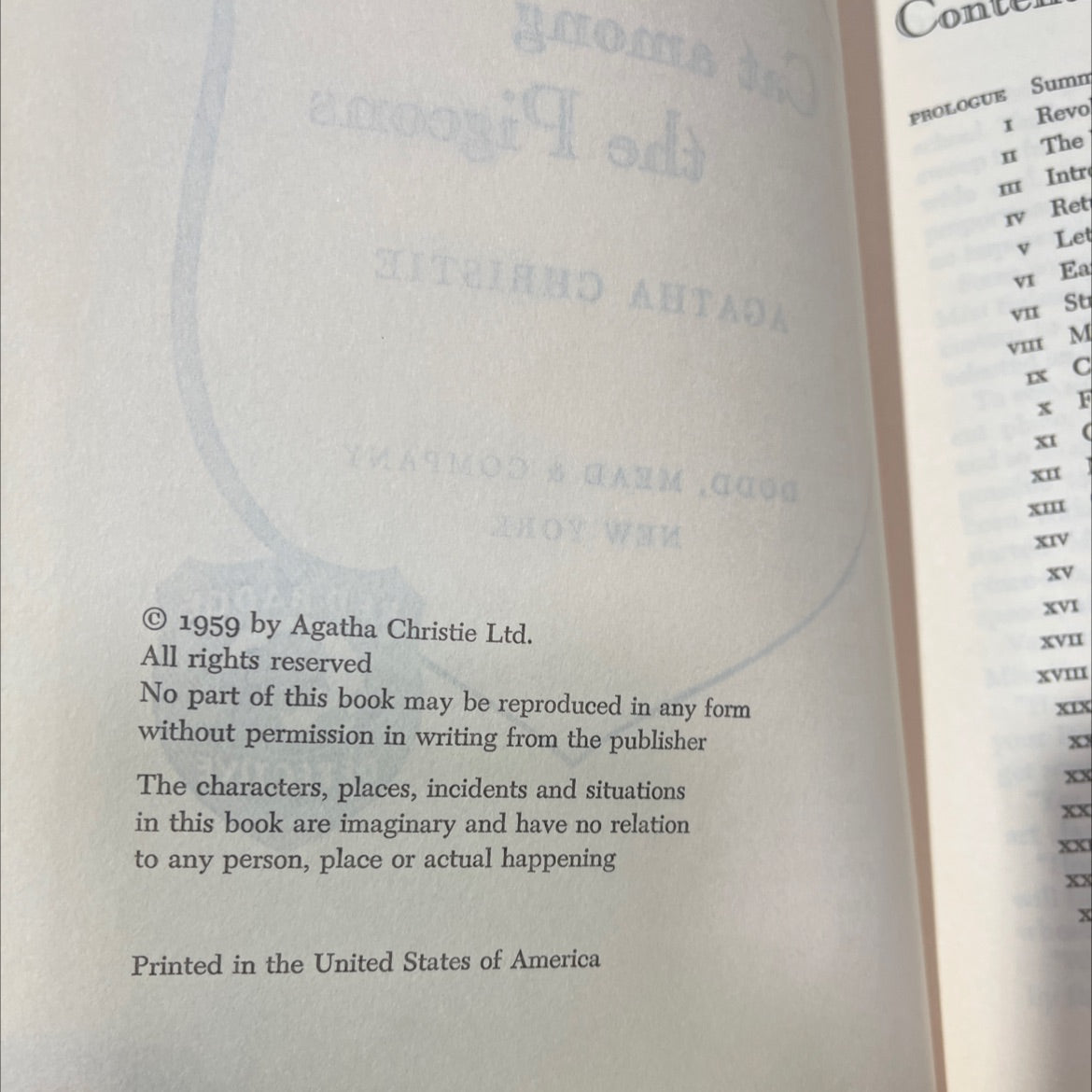 cat among the pigeons book, by agatha christie, 1959 Hardcover image 3