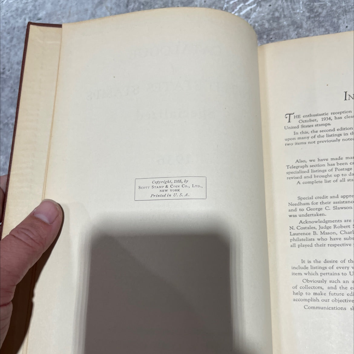 catalogue of united states stamps specialized book, by hugh m. clark, 1936 Hardcover image 3