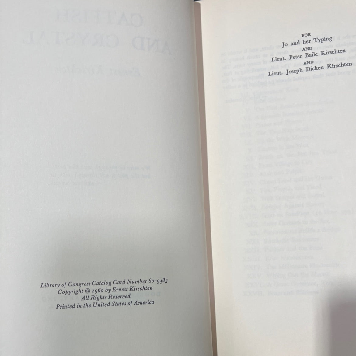 catfish and crystal book, by Ernest Kirschten, 1960 Hardcover image 3