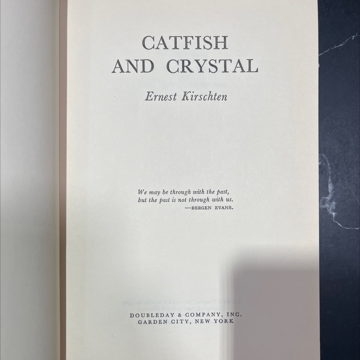catfish and crystal book, by Ernest Kirschten, 1960 Hardcover image 2