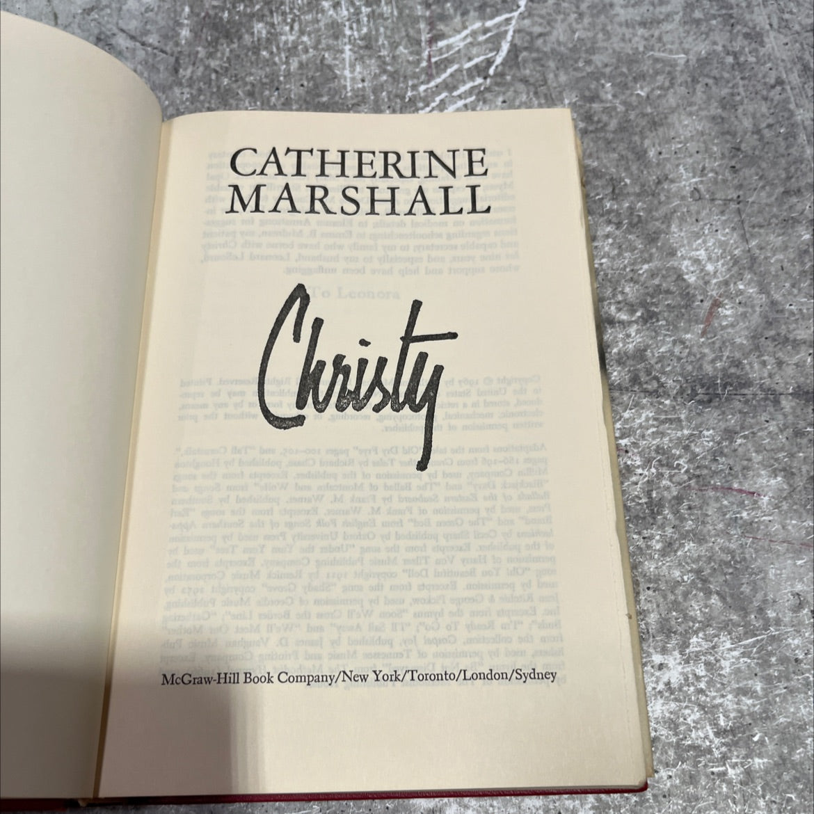 catherine marshall book, by catherine marshall lesourd, 1967 Hardcover image 2