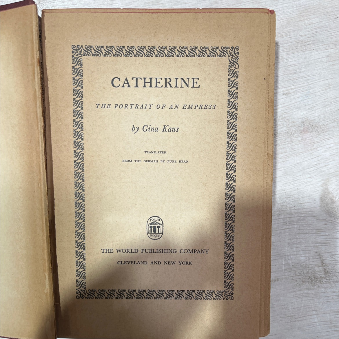 catherine the portrait of an empress book, by gina kaus, 1944 Hardcover, Vintage image 2