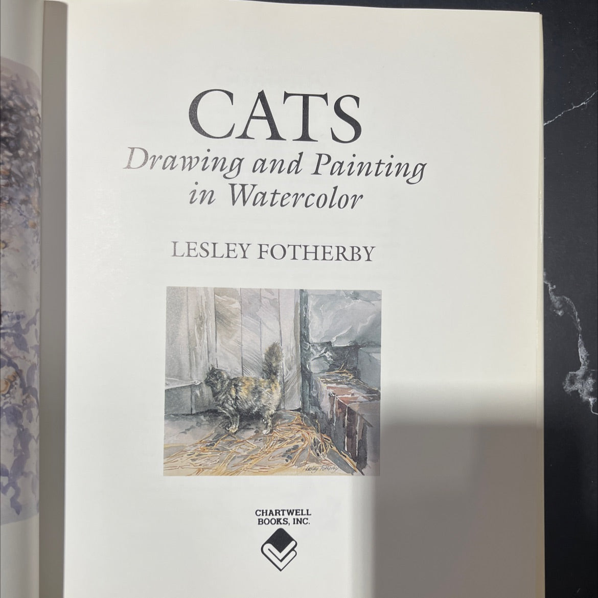 cats drawing and painting in watercolor book, by lesley fotherby, 1994 Hardcover image 2