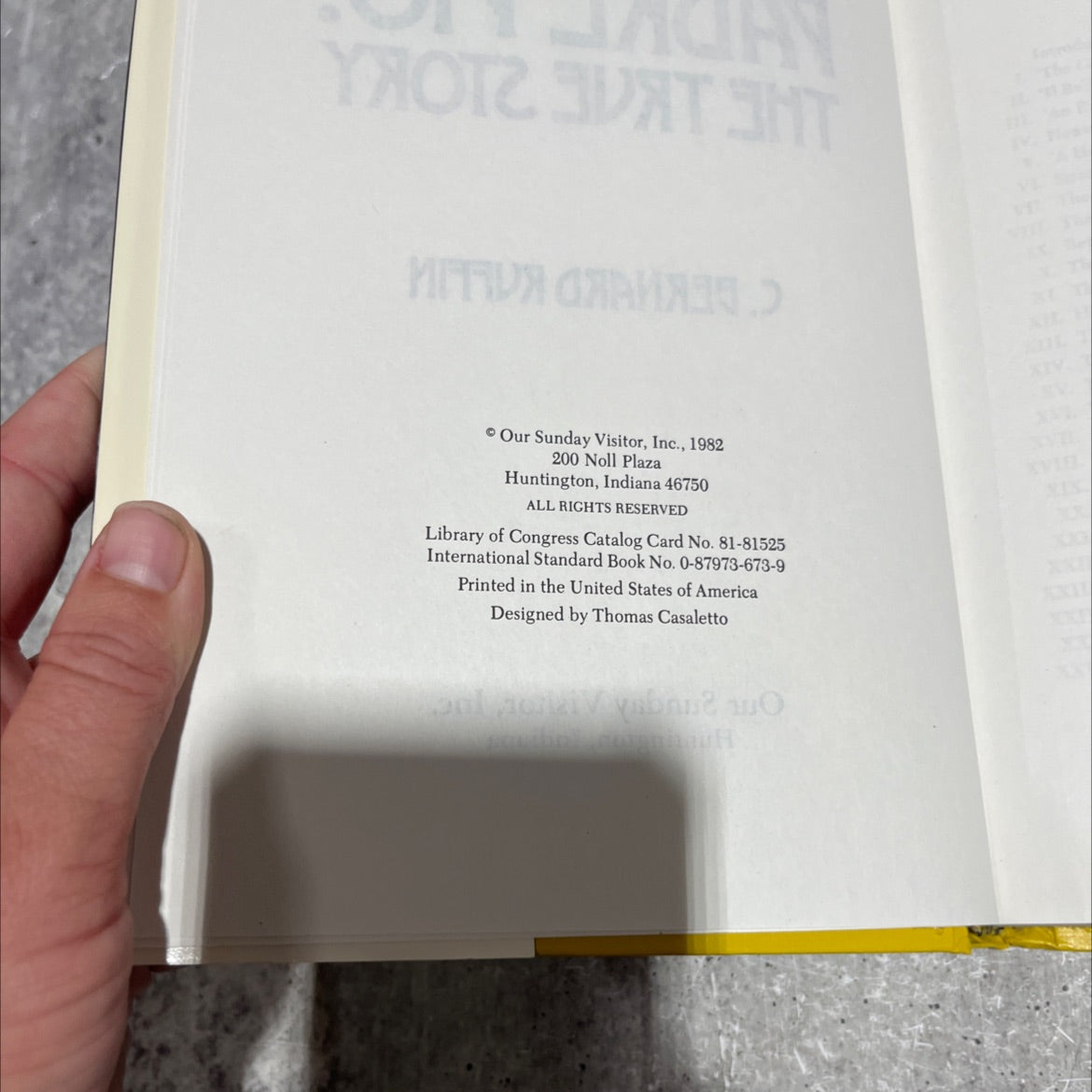 cay padre pio: the true story book, by c. bernard ruffin, 1982 Hardcover image 3