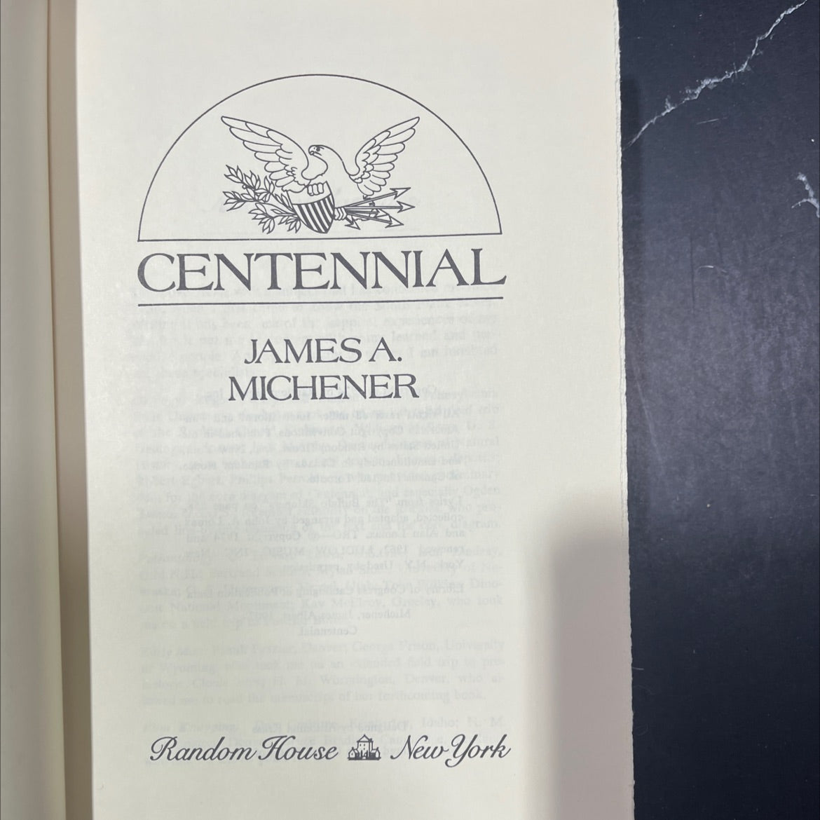 centennial book, by james a. michener, 1974 Hardcover image 2