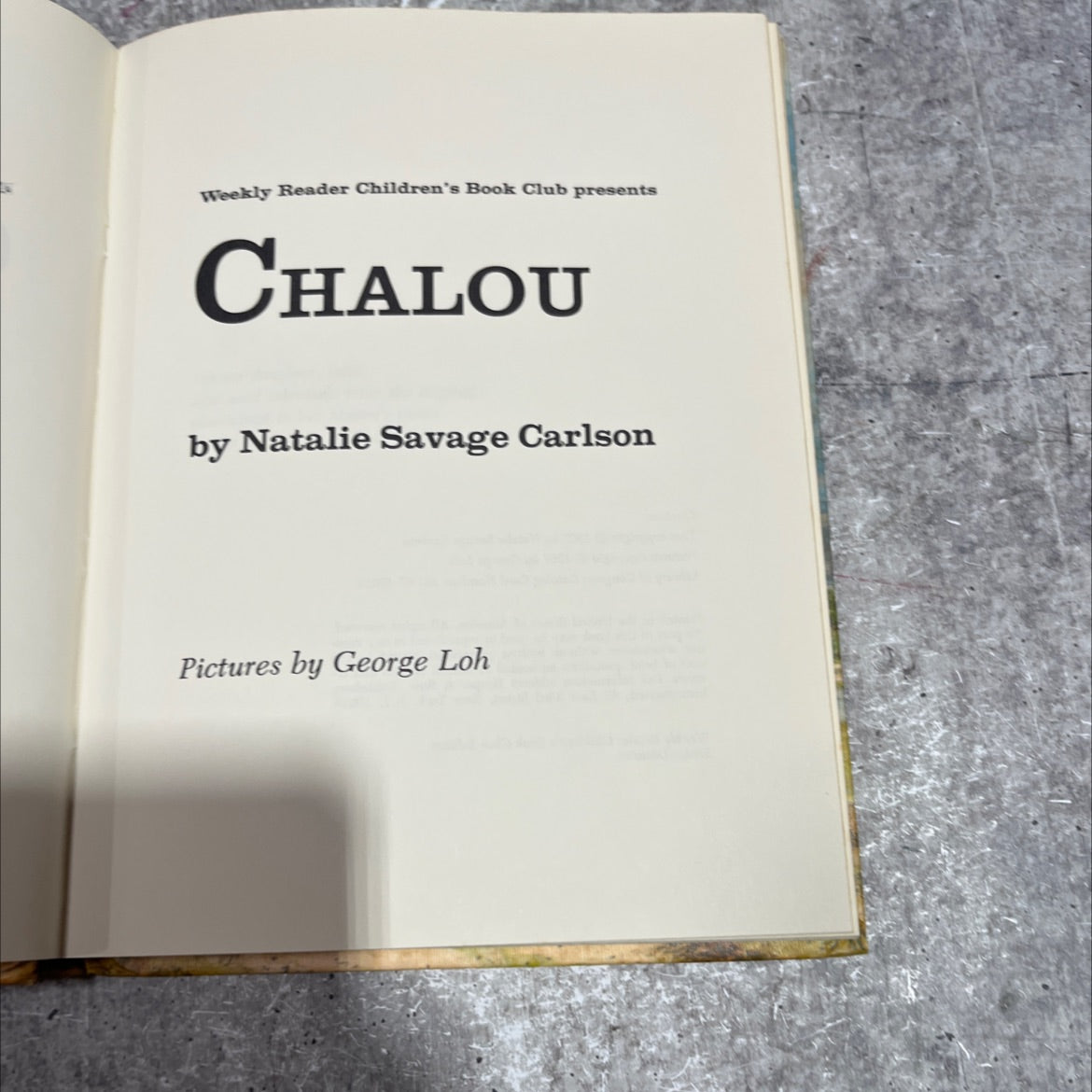 chalou book, by natalie savage carlson, 1967 Hardcover image 2