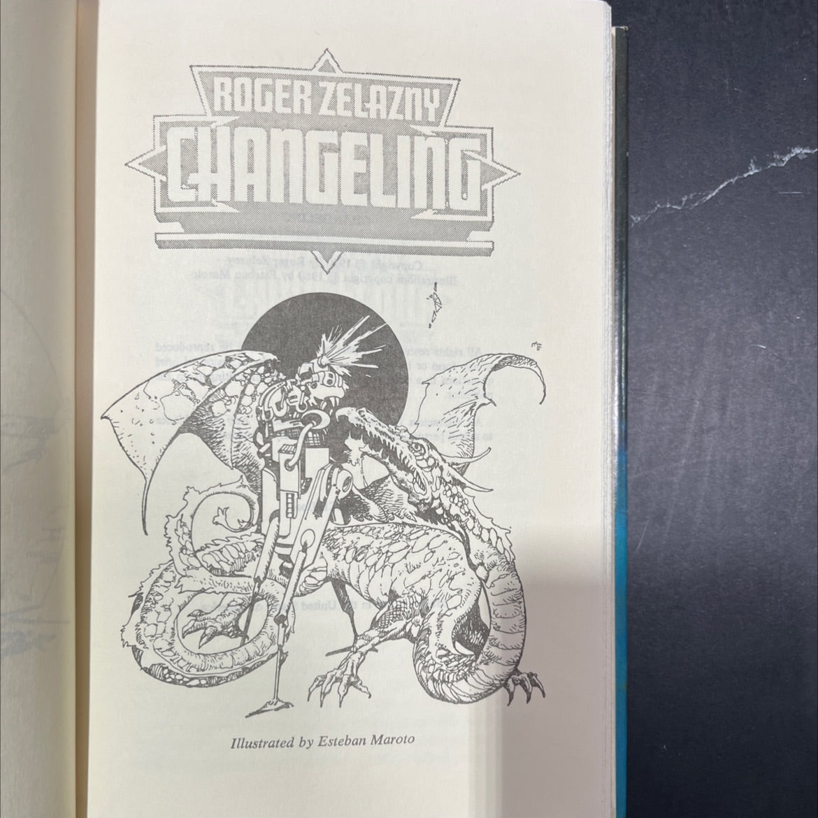 changeling book, by roger zelazny, 1980 Hardcover image 2