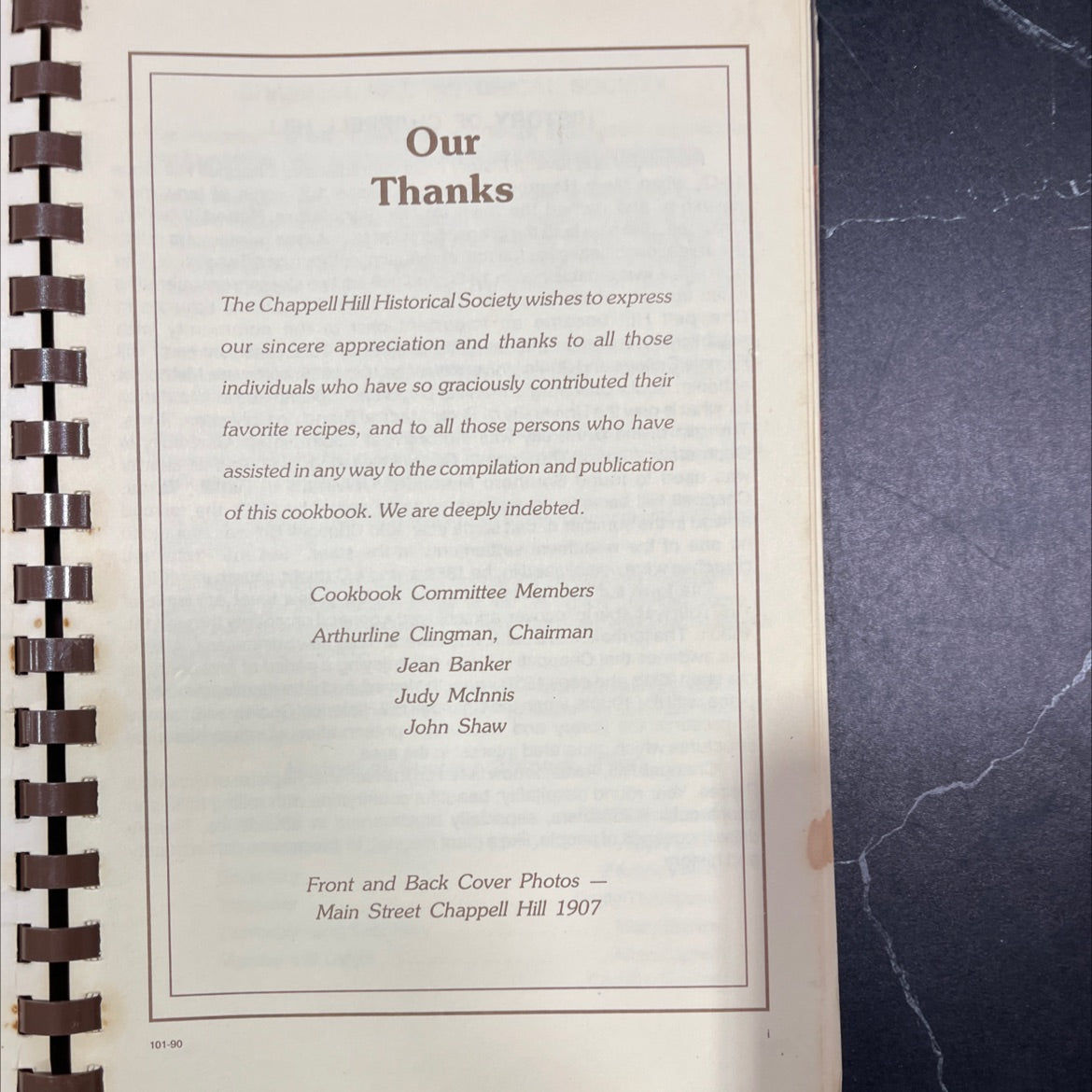chappell hill historical society cookbook book, by unknown, 1991 Paperback image 2