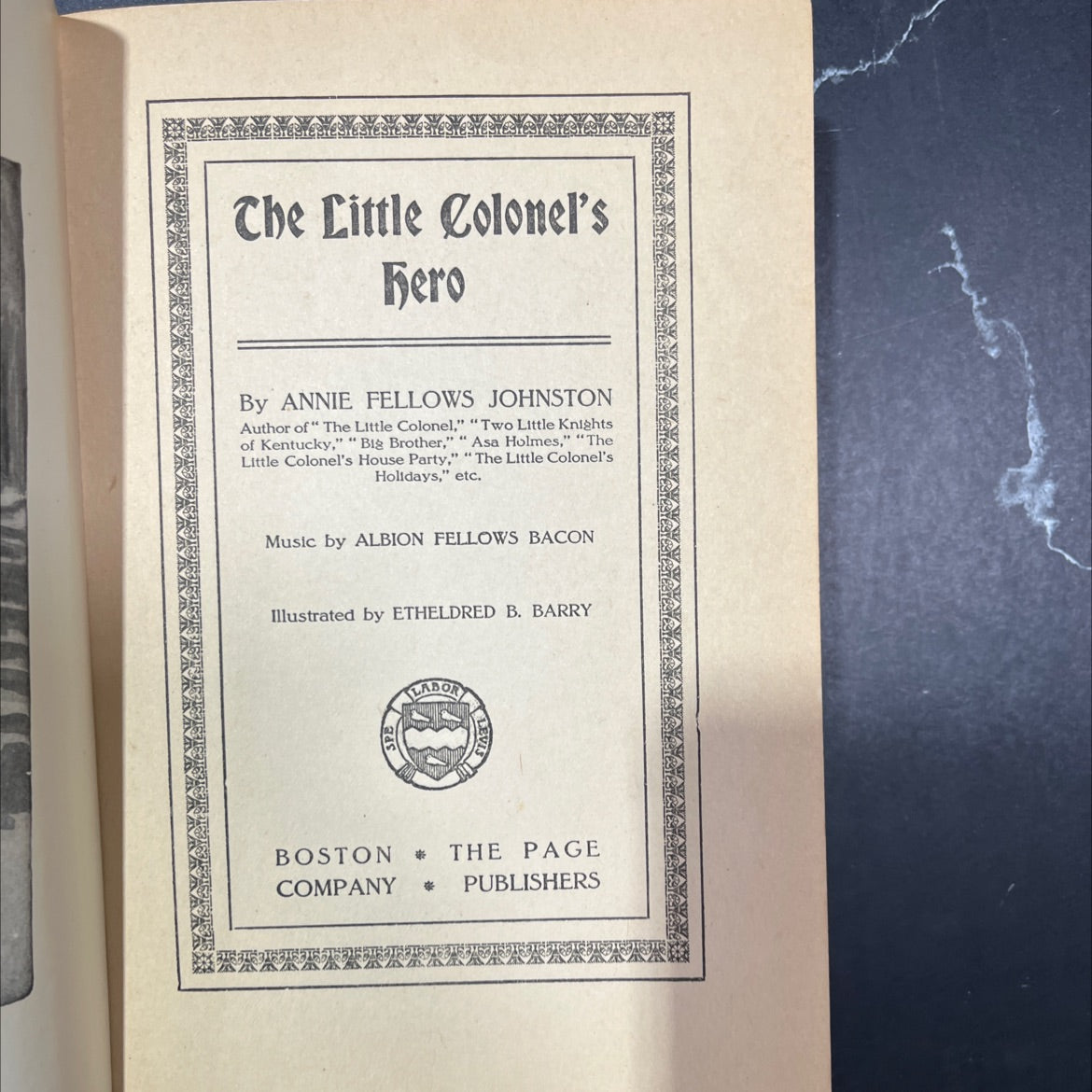 che little colonel's bego book, by annie fellows johnston, 1928 Hardcover image 2