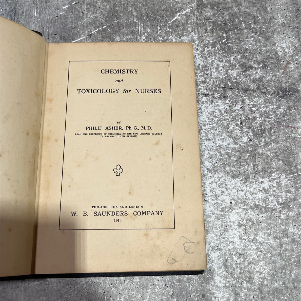 chemistry and toxicology for nurses book, by philip asher, 1916 Hardcover image 2