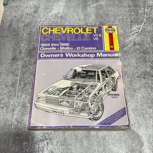 chevelle, malibu and el camino owners workshop manual book, by larry warren and john h haynes, 1986 Paperback image 1