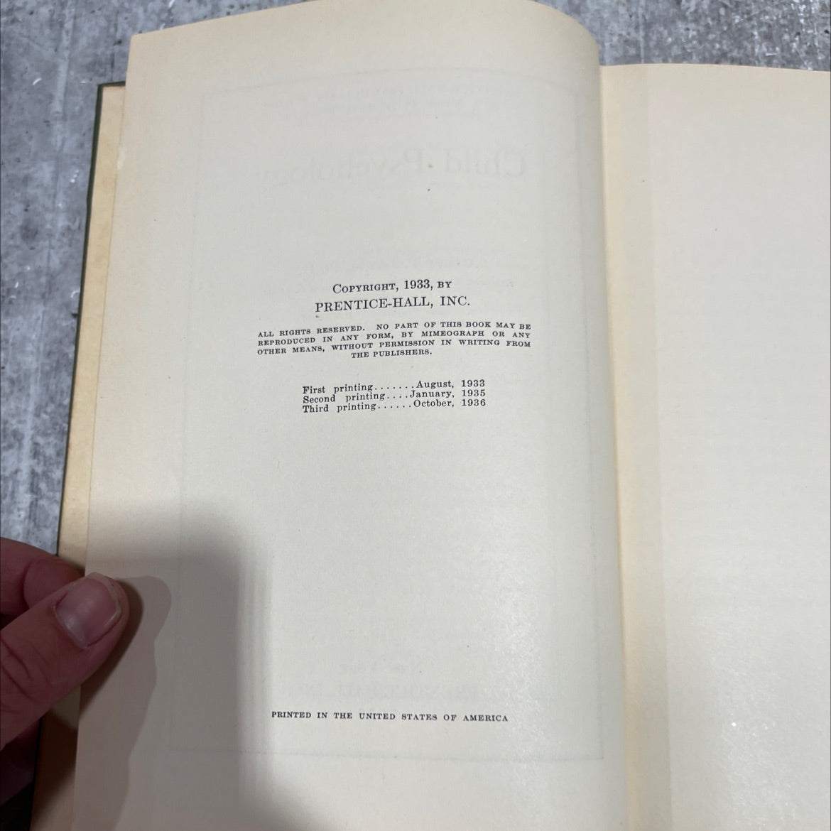 child psychology book, by arthur t. jersild, 1936 Hardcover image 3