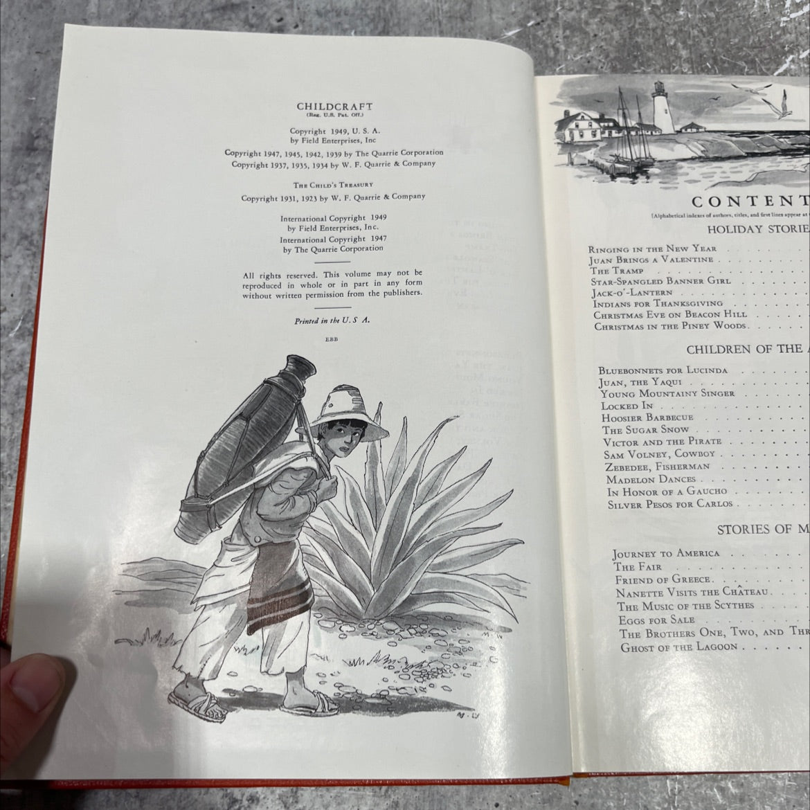 childcraft in fourteen volumes volume five life in many lands book, by unknown, 1949 Hardcover image 3
