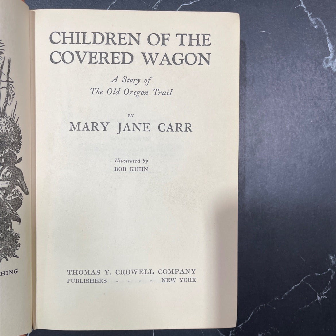 children of the covered wagon a story of the old oregon trail book, by mary jane carr, 1943 Hardcover image 2