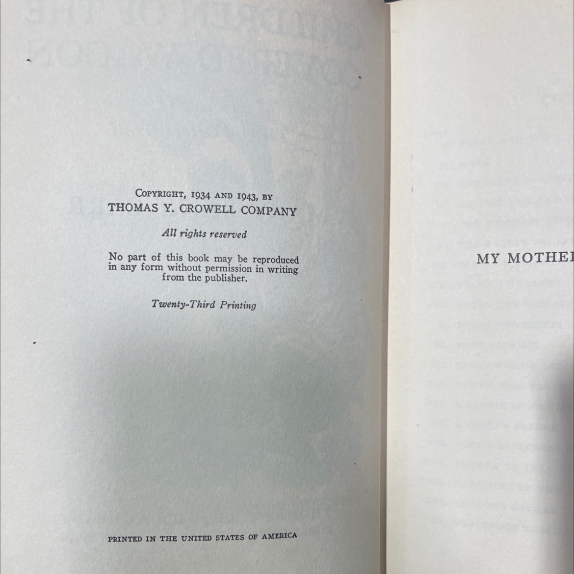 children of the covered wagon a story of the old oregon trail book, by mary jane carr, 1943 Hardcover image 3