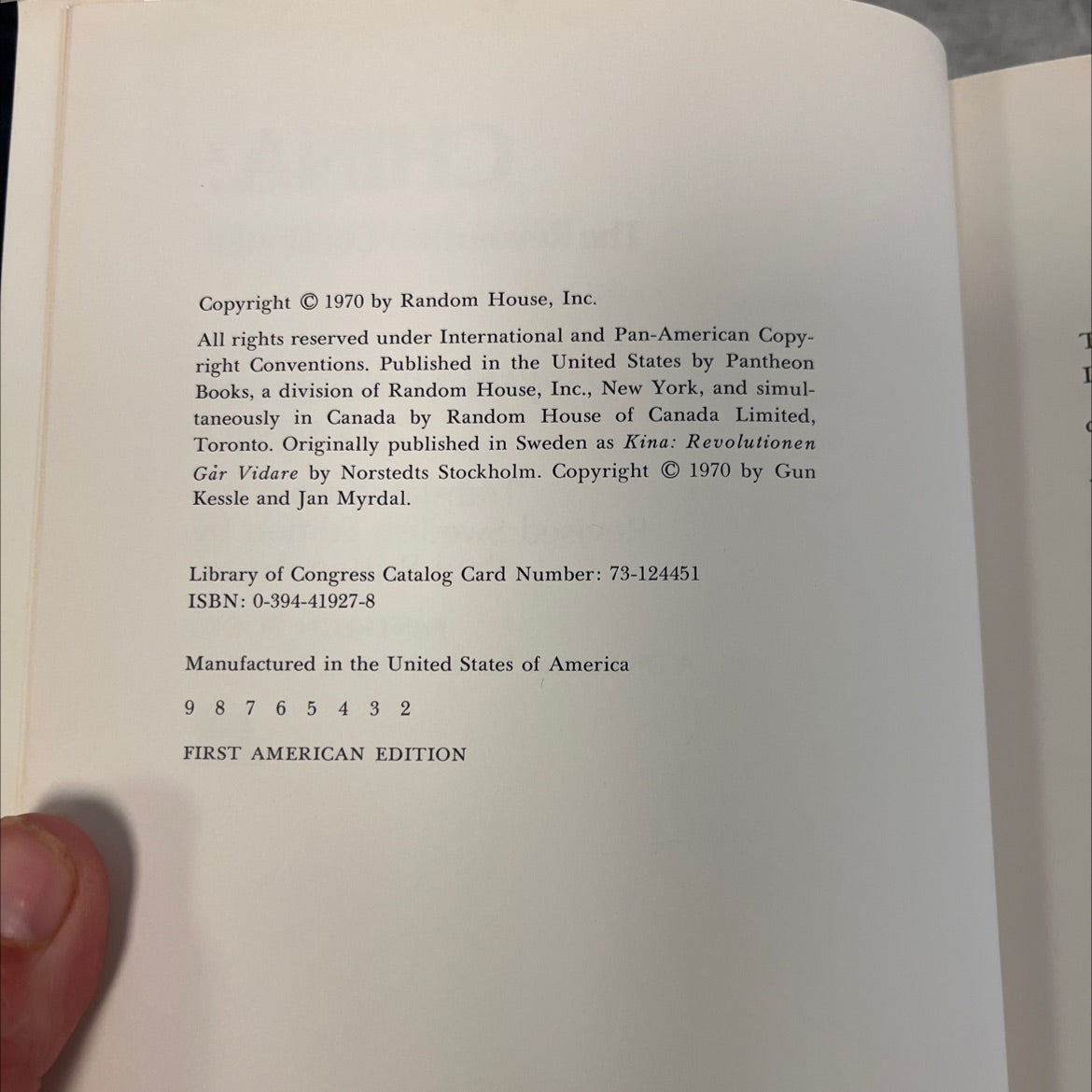 china: the revolution continued book, by jan myrdal and gun kessle, 1970 Hardcover image 3