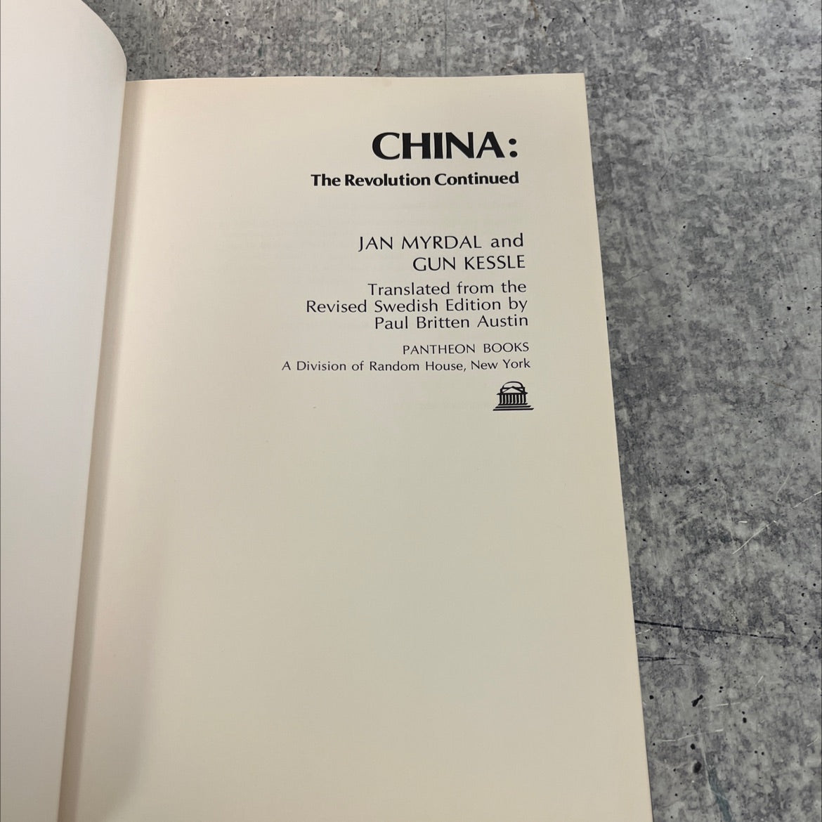 china: the revolution continued book, by jan myrdal and gun kessle, 1970 Hardcover image 2