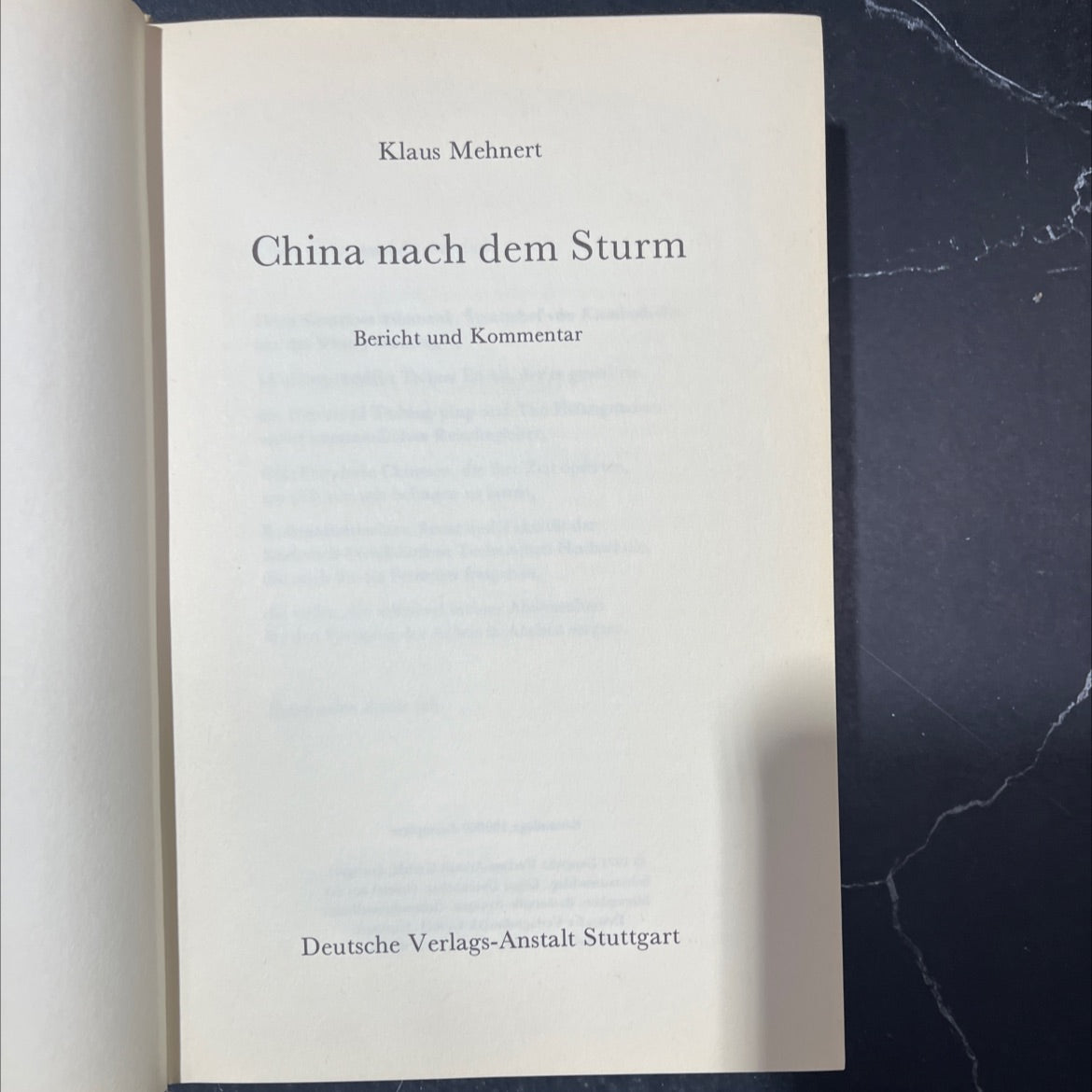china after the storm book, by klaus mehnert, 1971 Hardcover image 2