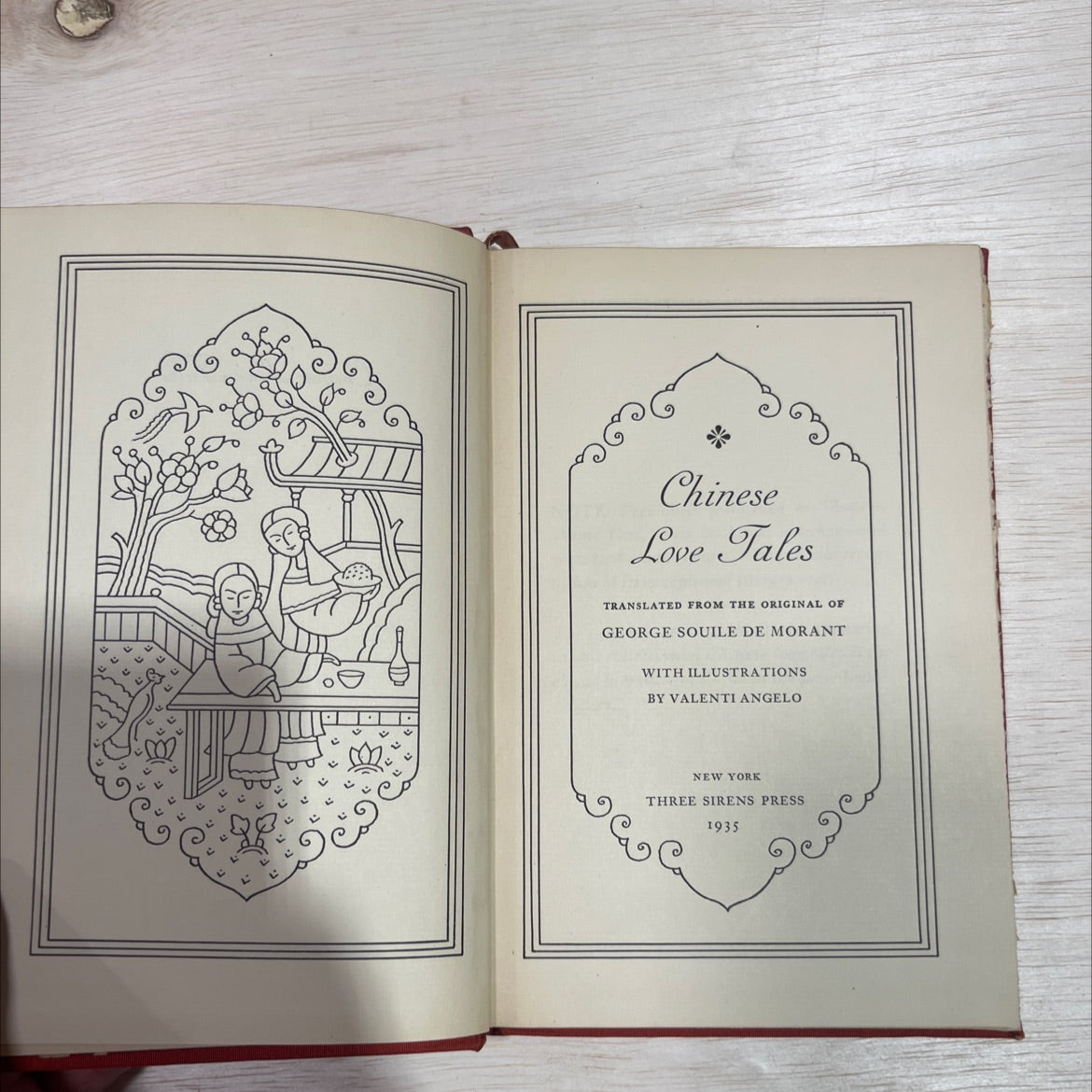 chinese love tales book, by george souile de morant, 1935 Hardcover image 2