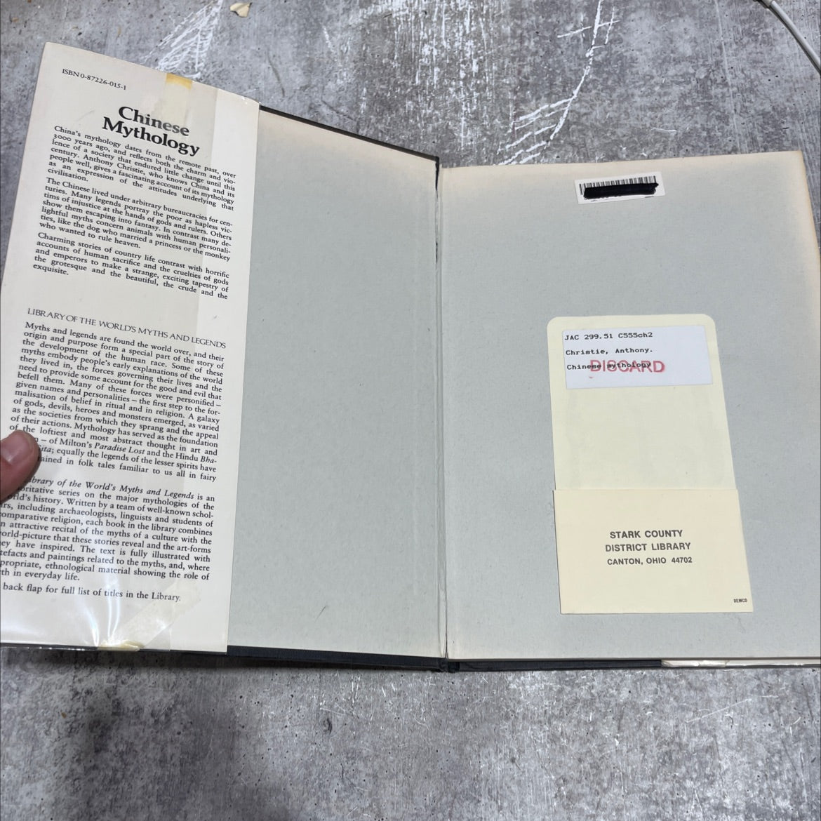 chinese mythology book, by anthony christie, 1985 Hardcover image 4