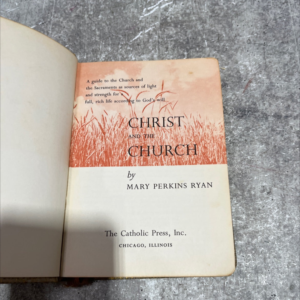 christ and the church book, by mary perkins ryan, 1960 Hardcover image 2