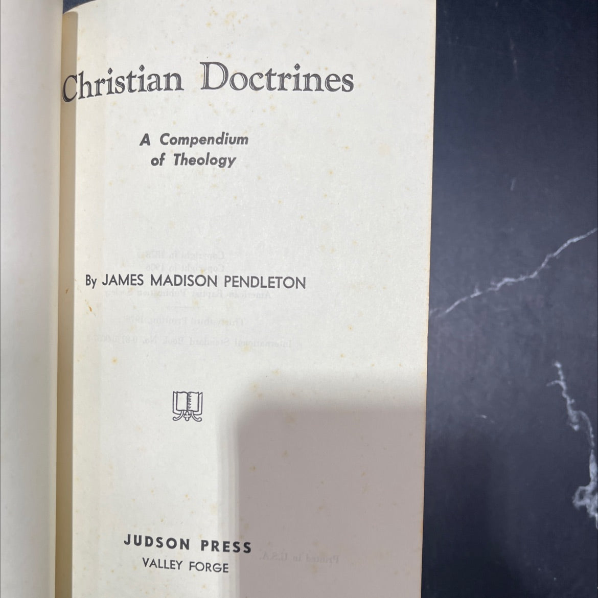 christian doctrines a compendium of theology book, by james madison pendleton, 1976 Hardcover image 2