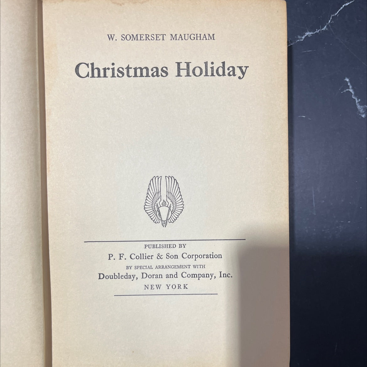 christmas holiday book, by w. somerset maugham, 1939 Hardcover image 2