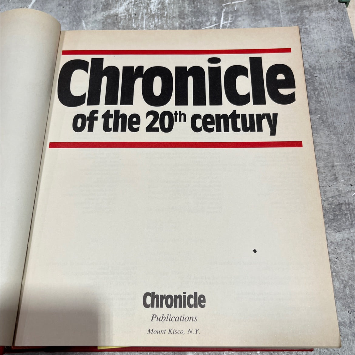 chronicle of the 20th century book, by unknown, 1987 Hardcover image 2