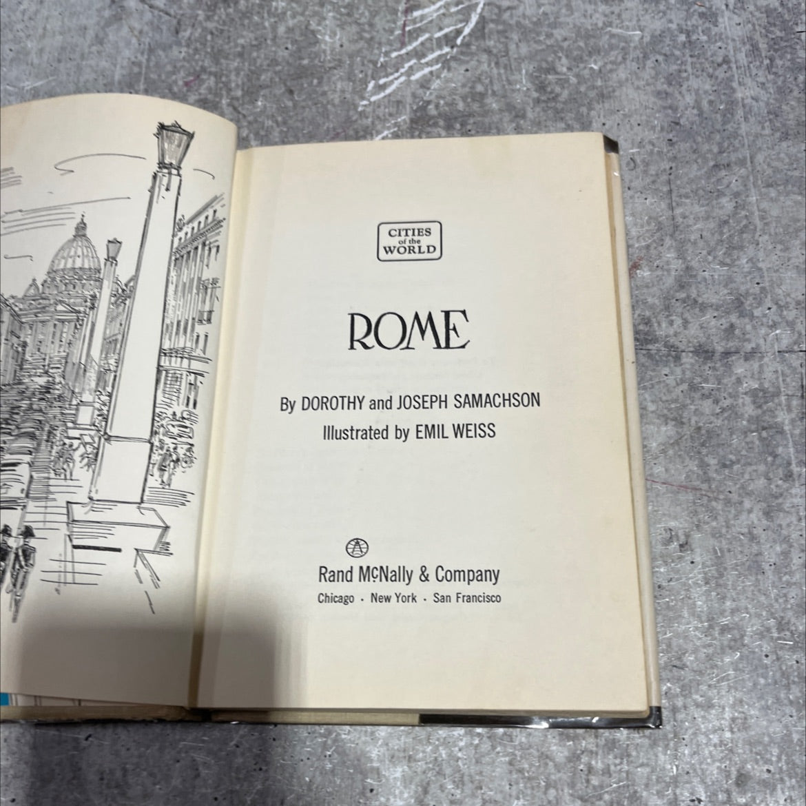 cities of the world rome book, by dorothy and joseph samachson, 1964 Hardcover image 2