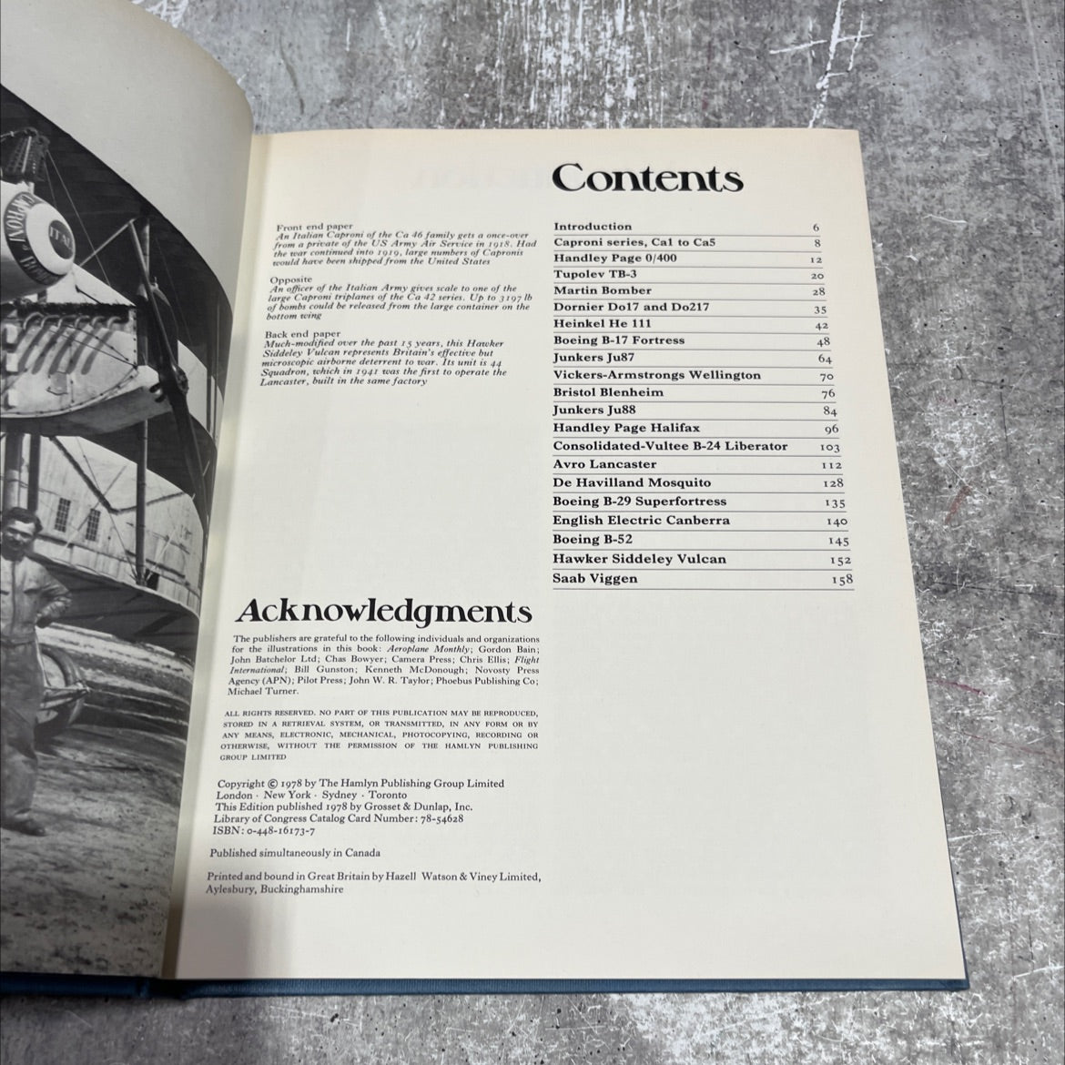 classic aircraft bombers book, by bill gunston, 1978 Hardcover image 3