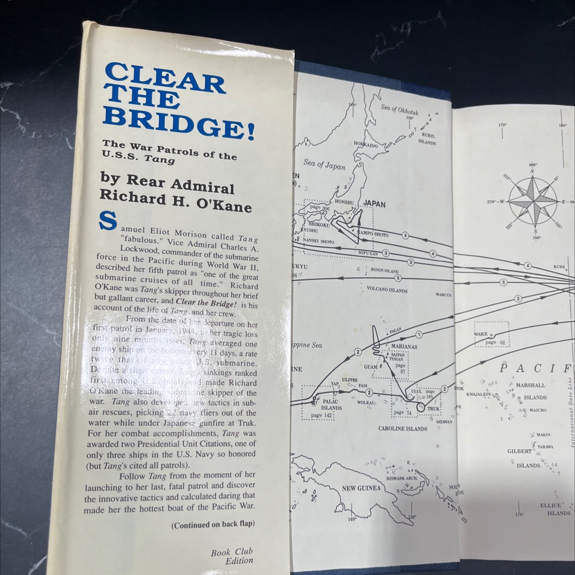 clear the bridge! the war patrols of the u.s.s. tang book, by richard h. o'kane, 1989 Hardcover image 4