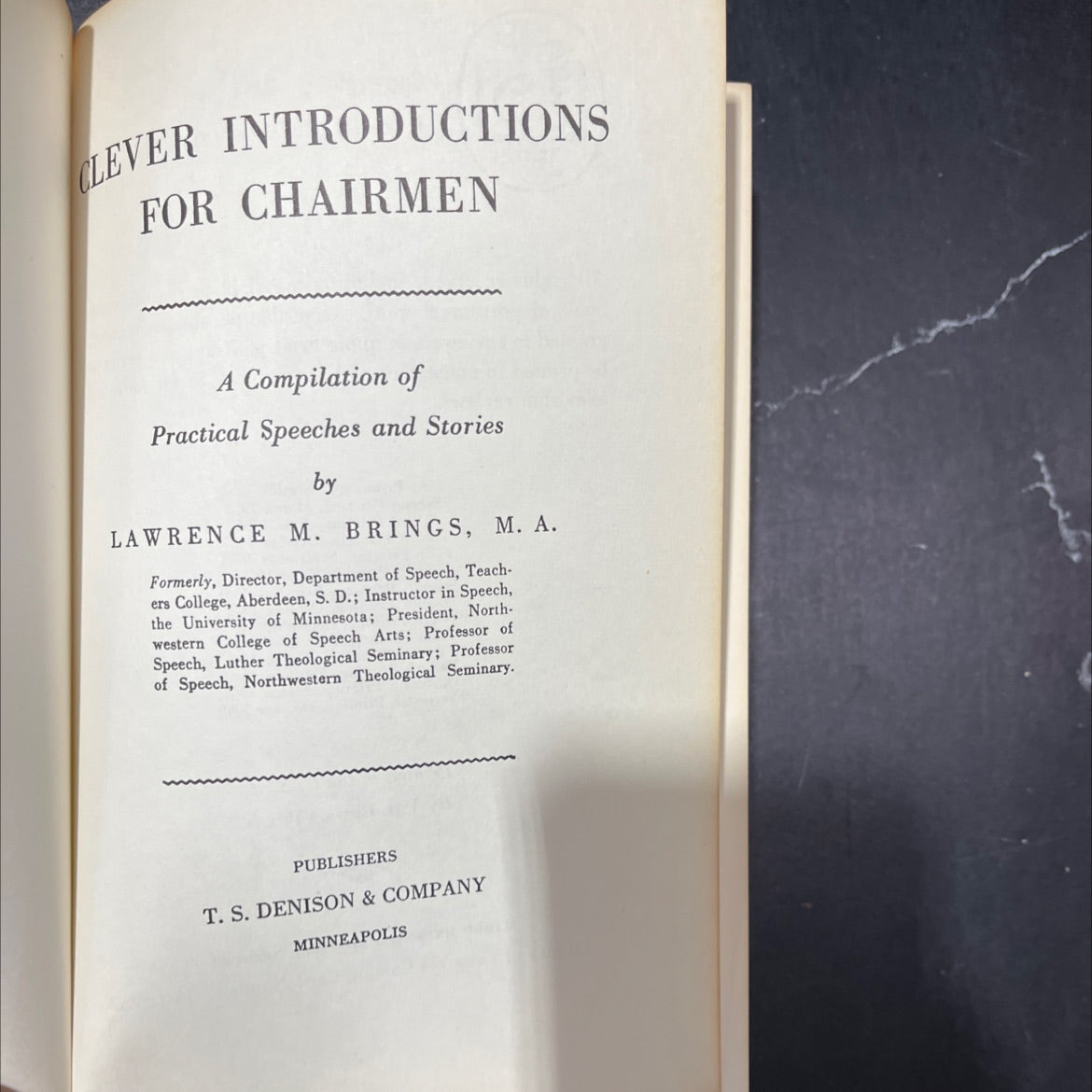 clever introductions for chairmen a compilation of practical speeches and stories book, by lawrence m. brings, 1968 image 2