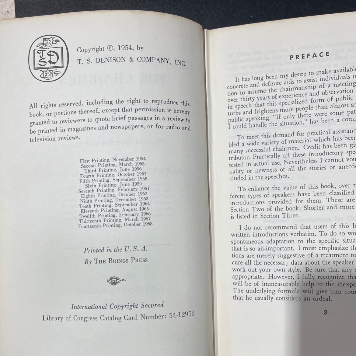 clever introductions for chairmen a compilation of practical speeches and stories book, by lawrence m. brings, 1968 image 3