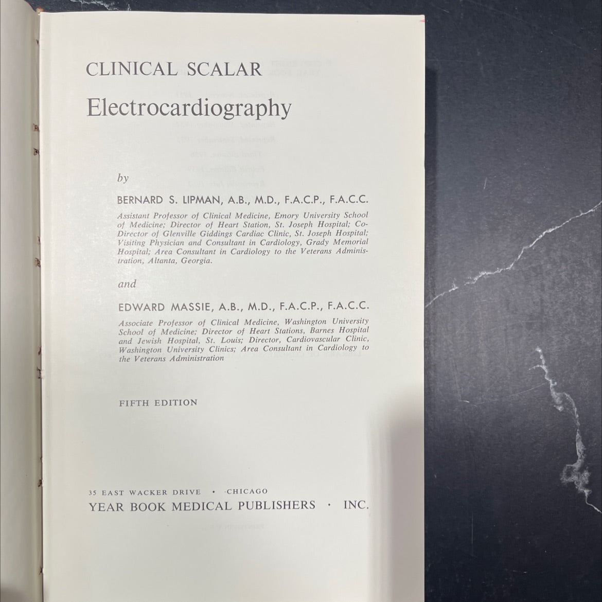 clinical scalar electrocardiography book, by bernard s. lipman, edward massie, 1965 Hardcover image 2