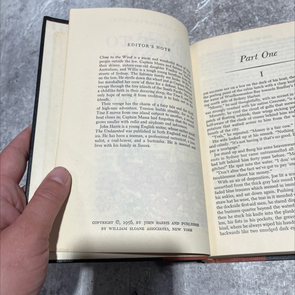 close to the wind book, by john harris, 1956 Hardcover image 3