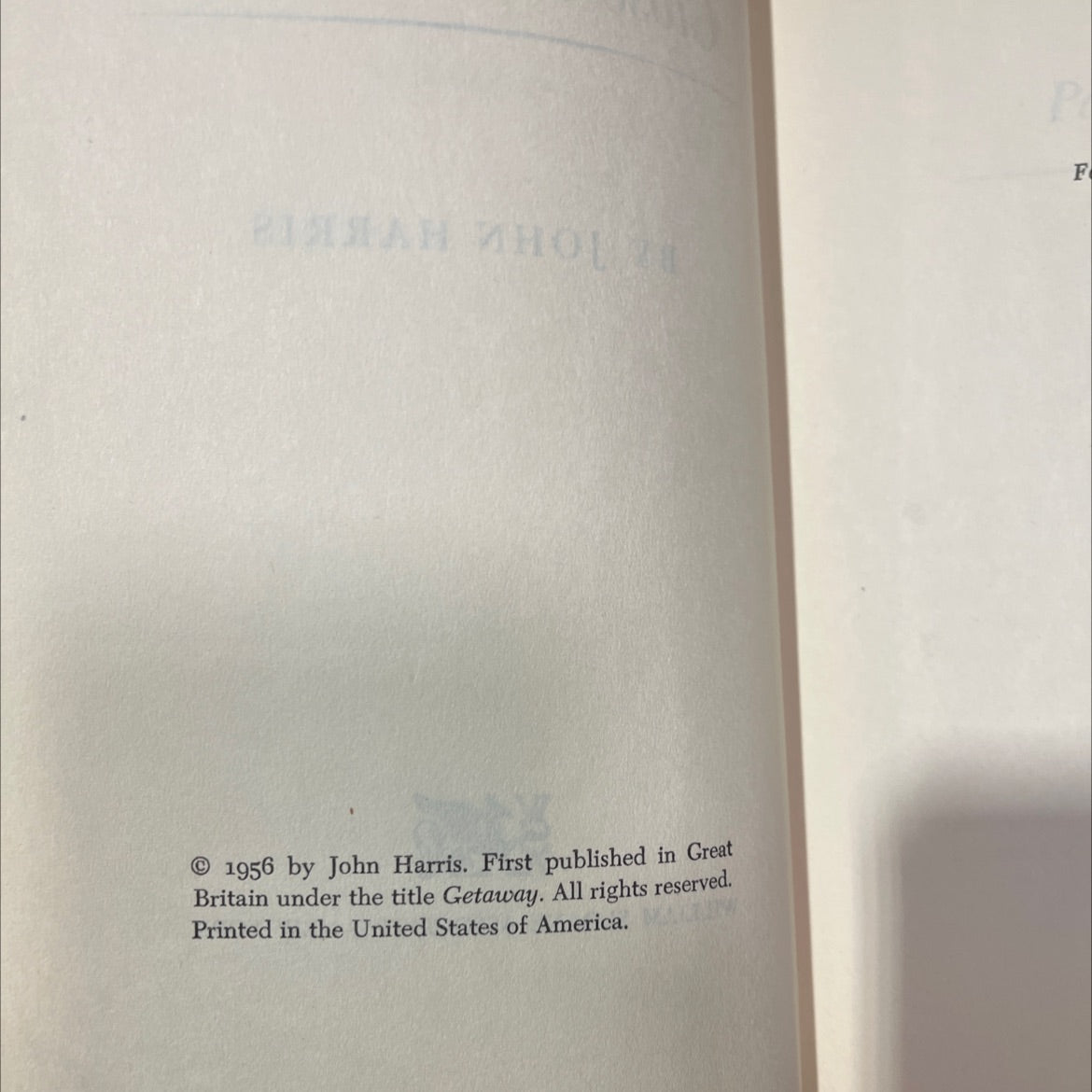 close to the wind book, by john harris, 1956 Hardcover image 3