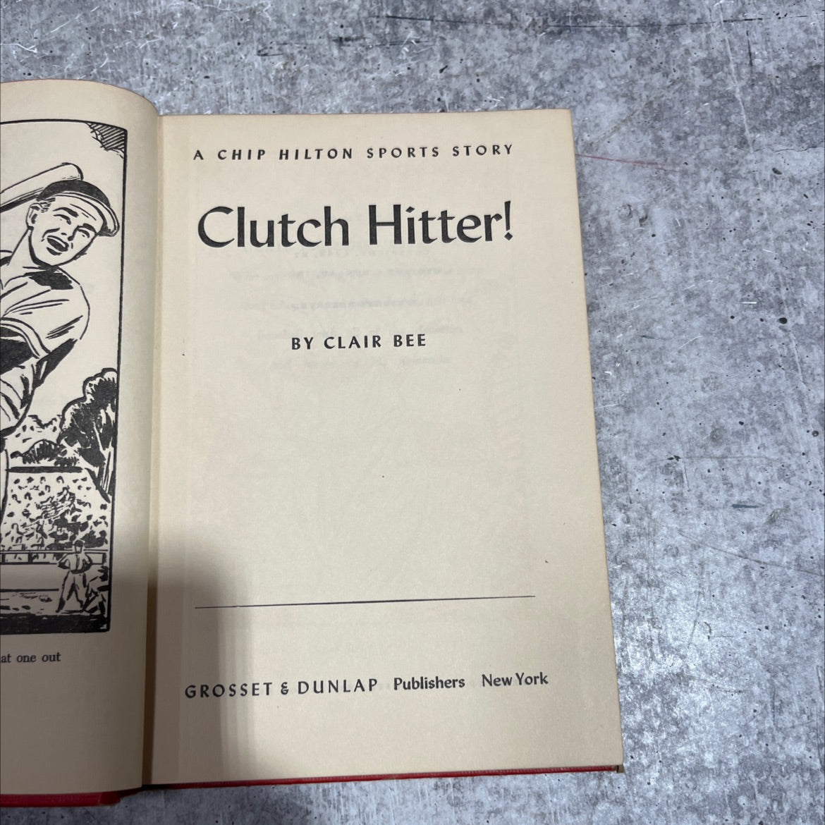 clutch hitter! book, by clair bee, 1949 Hardcover image 2