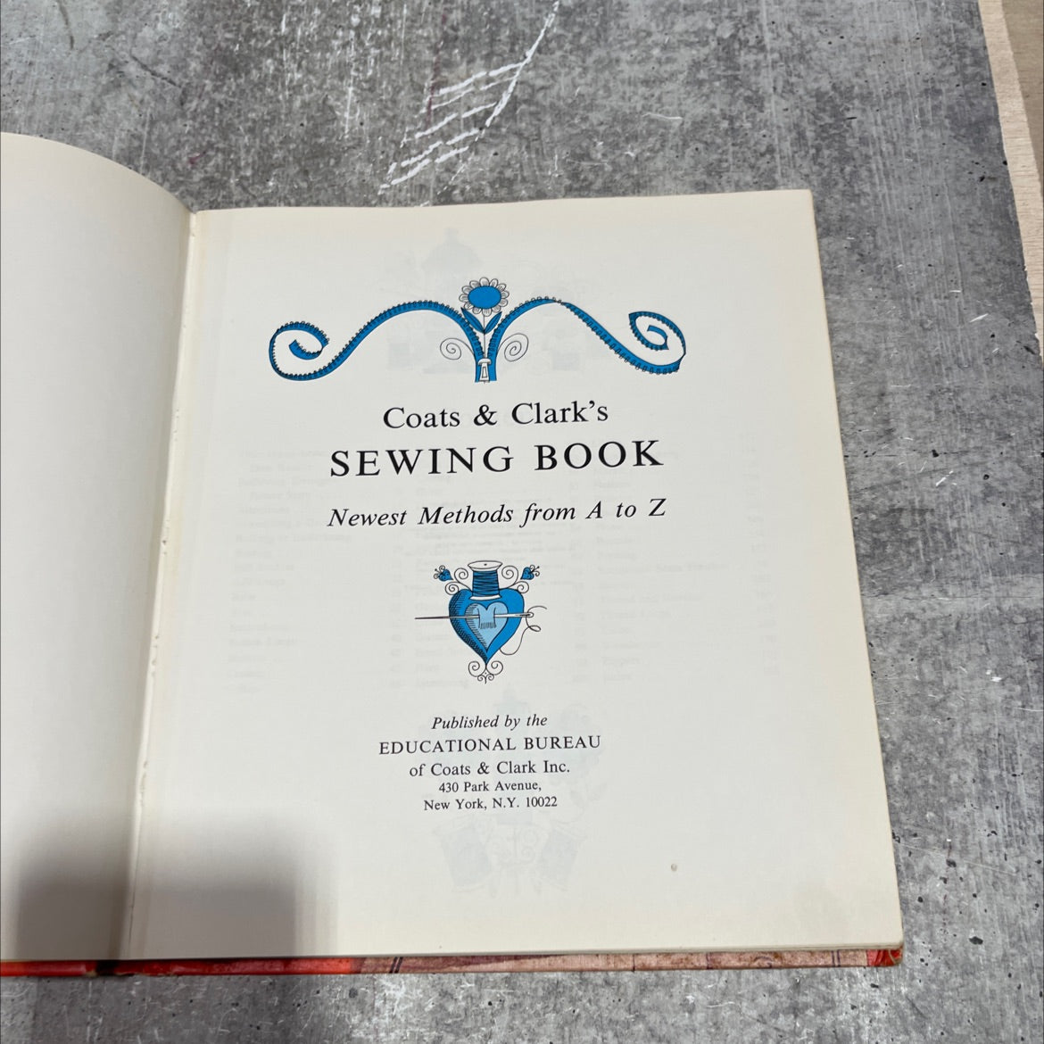 coats & clark's sewing book newest methods from a to z book, by unknown, 1967 Hardcover image 2