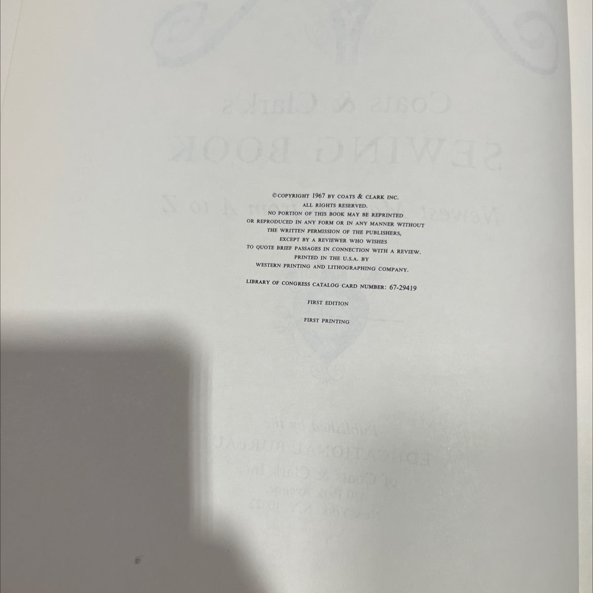 coats & clark's sewing book newest methods from a to z book, by unknown, 1967 Hardcover image 3