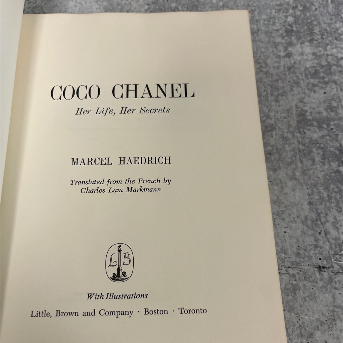 coco chanel her life, her secrets book, by marcel haedrich, 1972 Hardcover image 2