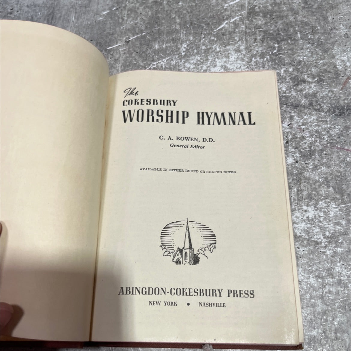 cokesbury worship hymnal book, by c. a. bowen, d.d., not stated Hardcover image 2