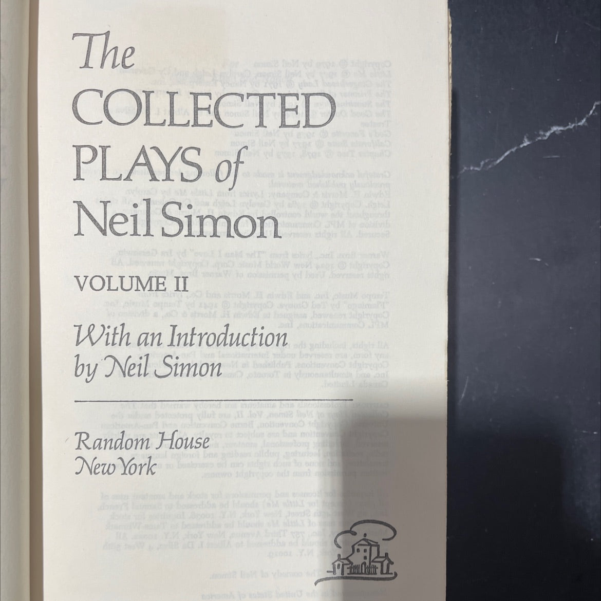 collected plays of neil simon volume ii book, by neil simon, 1979 Hardcover image 2