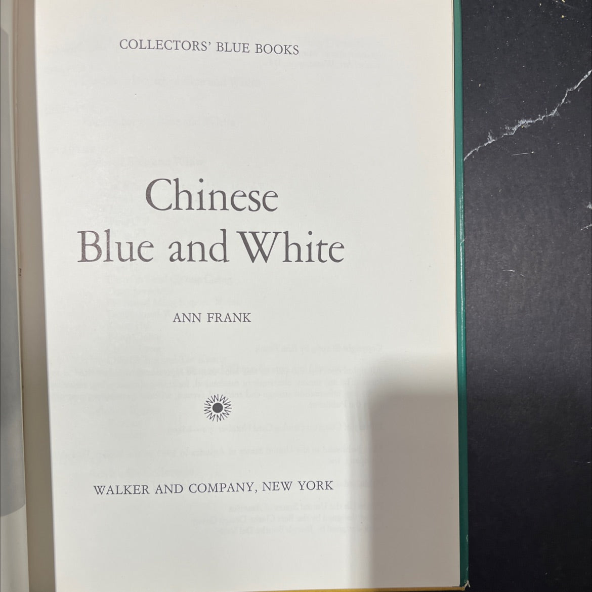 collectors' blue books chinese blue and white book, by ann frank, 1969 Hardcover image 2
